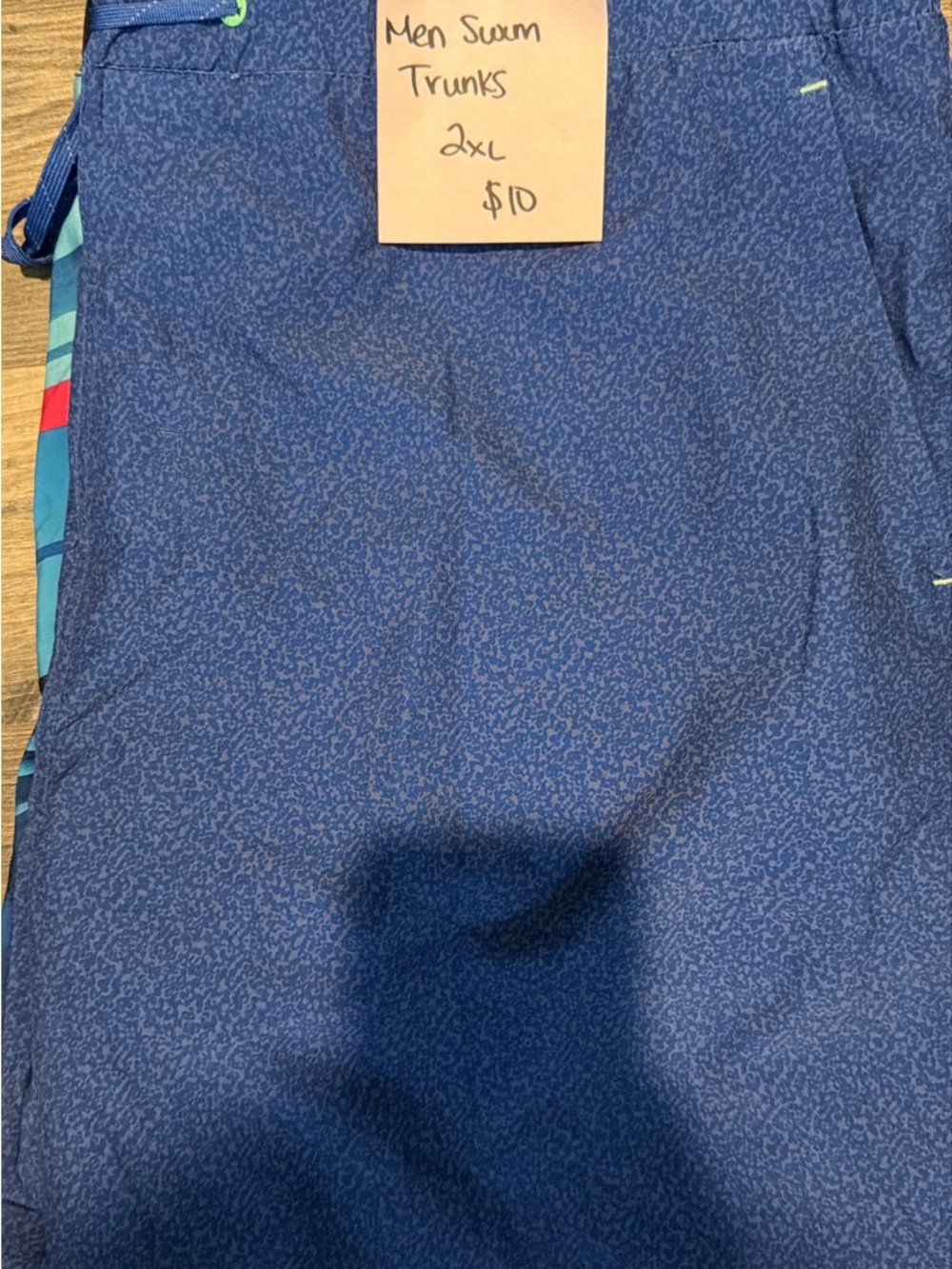 Blue Men's Swim Trunks - Subtle Pattern
